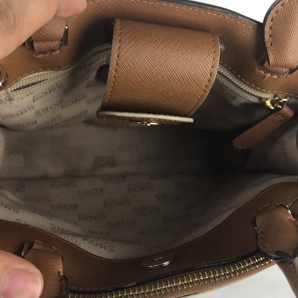 Michael Kors Chic Classy Studded Satchel Crossbody Bag Minimalist